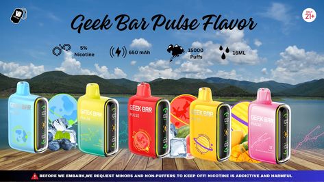 Geek Bar Pulse 15000 offers up to 15,000 puffs with rich flavors and a powerful battery for a long-lasting, satisfying vaping experience. Bar Geek, Geek Bar, The Hype, Care Bear, Geek Stuff, Long Lasting, Bar, Quick Saves