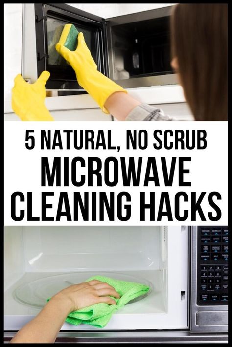 Use the power of steam to naturally loosen cooked-on messes without scrubbing. Here are 5 natural microwave cleaning methods to make cleaning Microwave Cleaning, Microwave Cleaning Hack, Microwave Hacks, Deep Cleaning Hacks, Cleaning Methods, Crazy House, Essential Oils Cleaning, Easy Cleaning Hacks, Cleaning Tricks