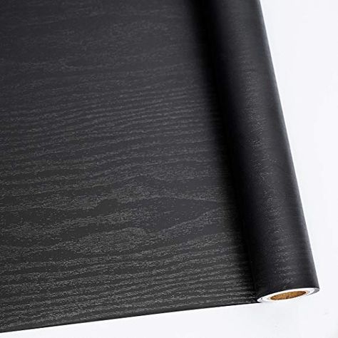 Abyssaly 24" X 118" Black Wood Contact Paper Decorative Self-Adhesive Film Furniture Real Wood Tactile Sensation Surfaces Easy to Clean, Wallpaper - Amazon Canada Black Wood Wallpaper, White Wood Wallpaper, Black Contact Paper, Wood Grain Wallpaper, Sticky Back Plastic, Wall Waterproofing, Wood Wallpaper, Kitchen Wallpaper, Contact Paper