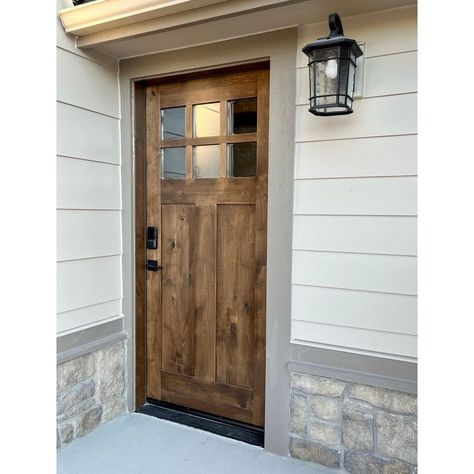 American Craftsman 6 Lite Clear Glass Exterior Wood Door | Krosswood Side Entry Door, Mudroom Doors Exterior, Gray House Wood Door, Side Entrance Door, Colonial Home Front Door, Front Door With Porch, Front Wooden Door, Interior Doors Modern Farmhouse, Entryway Door Ideas