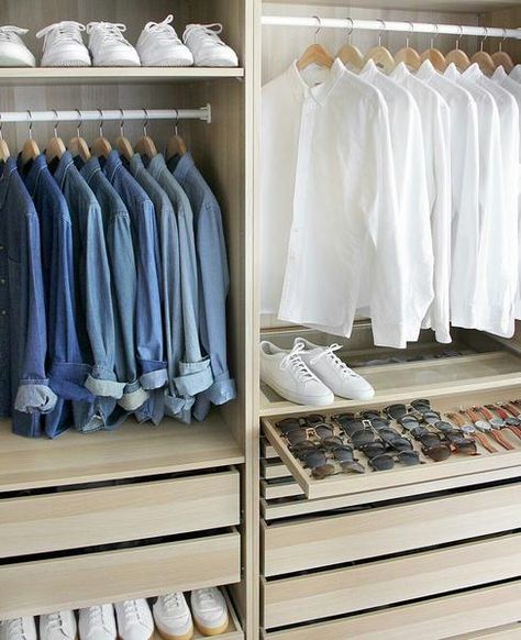 How to build a Capsule Wardrobe For Men, Minimal Wardrobe For Men – LIFESTYLE BY PS Mens Closet Organization, Men Minimalist Fashion, Men Lifestyle, Minimal Wardrobe, Minimalist Fashion Men, Men Closet, Bedroom Armoire, Mens Fashion Blog, Wardrobe Closet