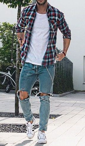 Summer Outfits Men Urban, Daniel Fox, Magic Fox, Looks Adidas, Herren Style, Mens Summer Outfits, Flannel Outfits, Mens Casual Outfits Summer, Trendy Mens Fashion