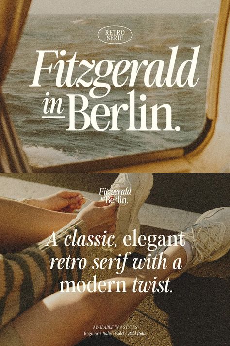 Fitzgerald Font Logos, Berlin, Beautiful Serif Fonts, Modern Fonts Free, Classic Serif Fonts, Creative Typography Design, Trendy Fonts, Elegant Serif Fonts, Classic Fonts