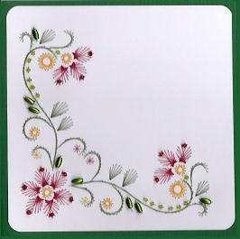 <3: Embroidery Cards Pattern, Card Embroidery, Stitched Cards, Stitch Cards, Flowers Vines, Embroidery Cards, Sewing Cards, Stitching Cards, String Art Patterns