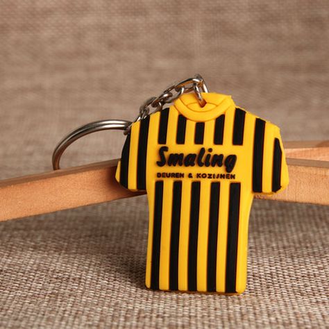 Pvc Keychain, Rubber Keychain, Pvc Patches, 3d Craft, Team Uniforms, Polo T Shirt, A Football, Studio Decor, Yellow And Black