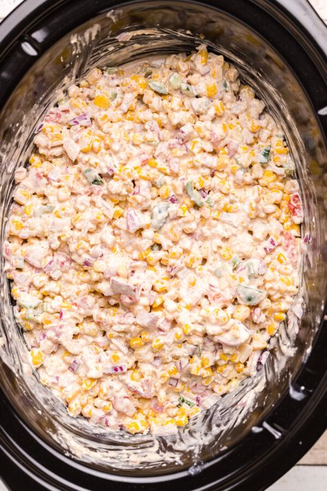 Mexican Street Corn In A Bowl, Esquites Recipe Crockpot, Mexican Street Corn Instant Pot, Cinco De Mayo Crockpot Recipes, Slow Cooker Street Corn, Slow Cooker Street Tacos, Slow Cooker Mexican Street Corn, Crockpot Mexican Recipes, Slow Cooker Corn Casserole