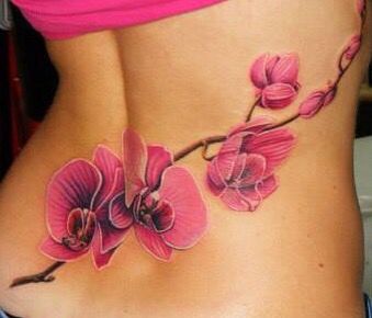 Realism Feminine Tattoo, Orchid Hip Tattoo, Orchid Flower Tattoos, Flower Tattoo Ideas, Tattoos To Cover Scars, Orchid Tattoo, Tattoos For Women Flowers, Hip Tattoos Women, Pretty Tattoos For Women