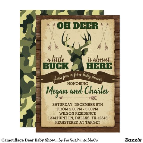 Deer Baby Shower Invitations, Hunting Baby, Deer Baby Showers, Rustic Baby Shower Invitations, Deer Baby, Rustic Baby, Rustic Baby Shower, Invitation Baby Shower, Oh Deer