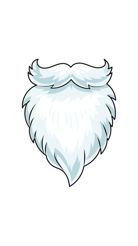 Here you can try face decoration in our Santa Claus Beard Sticker that features Santa Claus, also known as Father Christmas, Saint Nicholas, Saint Nick, Kris Kringle, or simply Santa. He is a... Mustache Template, Beard Stickers, Beard Illustration, Spindle Crafts, Kawaii Penguin, Cat Brain, Postcard Mockup, Santa Beard, Saint Nicolas