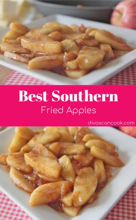 Fried Apples Recipe Easy, Southern Fried Apples Recipe, Southern Fried Apples, Fried Apples Recipe, Southern Brunch, Southern Breakfast, Sunday Morning Breakfast, Breakfast Sides, Southern Cornbread