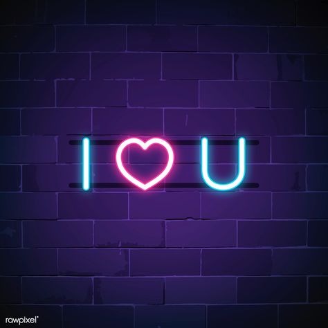 I love you neon sign vector | free image by rawpixel.com / NingZk V. I Love You Neon Sign, Cat Design Illustration, Neon Signs Quotes, I Love You Signs, Neon Quotes, Neon Sign Art, Neon Words, Valentines Day Background, Lit Wallpaper