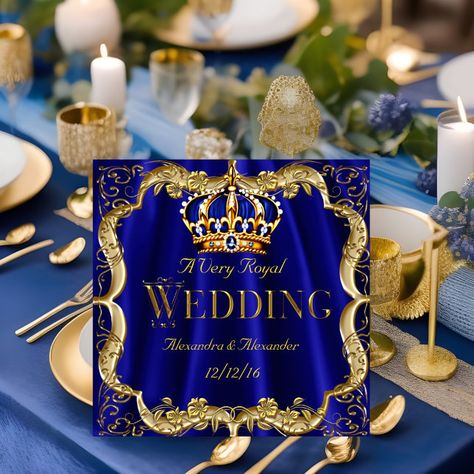 Royal Blue Gold Wedding Theme, Gold And Royal Blue Dress, White Gold And Royal Blue Wedding, Royal Blue And Gold Wedding Dress, Green And Royal Blue Wedding, Gold And Royal Blue, Wedding Royal Blue And Gold, Blue And Gold Wedding Dress, Royal Wedding Ideas