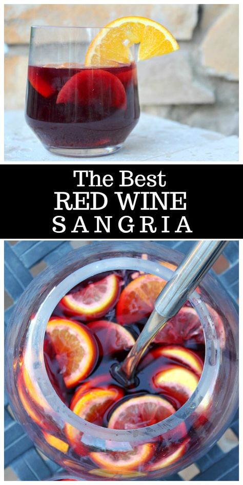 Red Wine Sangria Recipe, Wine Sangria Recipe, Best Sangria Recipe, Summer Sangria Recipes, Sangria Drink, Red Sangria Recipes, Easy Sangria Recipes, Red Wine Sangria, Berry Sangria