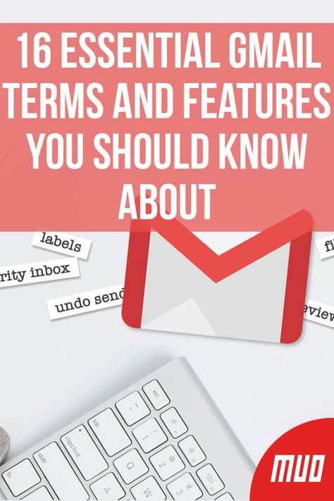 16 Essential Gmail Terms and Features You Should Know About ---   Where are the folders in Gmail? Are labels the same as folders? How are both different from categories?  You might have questions like these about the web version of Gmail if you’re new to it. To help you get familiar with Gmail terms, we’ll list the key features of Gmail you should really know about.  #Terms #Jargon #Gmail #Features #Google #Email Email Hack, Gmail Hacks, Cell Phone Hacks, Google Tricks, Smartphone Hacks, Typing Skills, Computer Help, Computer Shortcuts, Technology Hacks