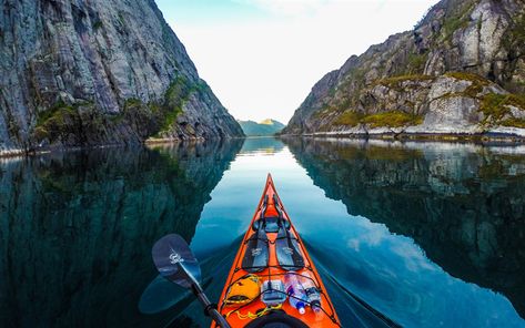 Download wallpapers Norway, fjord, mountains, kayak, lake, Europe Lofoten, Kayak Fishing, Camping Sauvage, Lofoten Islands, Kayak Camping, Nordland, Kayak Trip, Sea Kayaking, Canoe And Kayak