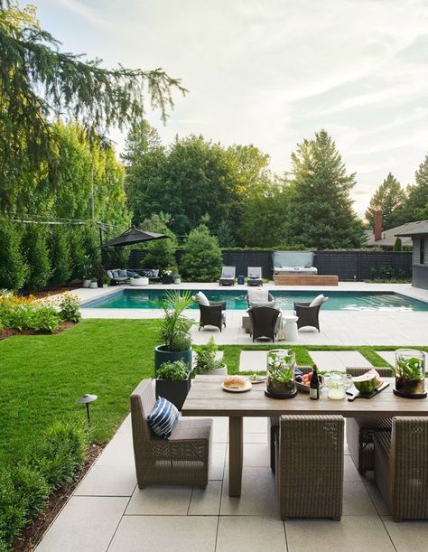 Small Pools Backyard, Large Backyard Landscaping, Inspiring Outdoor Spaces, Patio Grande, Pools Backyard Inground, Backyard Beach, Backyard Pool Landscaping, Large Backyard, Backyard Inspiration