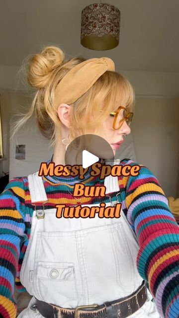 Lauren Davis on Instagram: "Your wish is my command- here’s the long awaited space bun tutorial (sorry I’m not very good at tutorials lmao) #hair #hairstyle #hairtok
#hairtutorial #hairstyles #updo #messy #messyhair
#messybuntutorial #bun #auburn #auburnhair #ginger #redhead #fringe #fringebangs #fringecut #bangs #curtainbangs #spacebuns #00TD #ootdfashion" Hairstyles With Bangs Updo, Space Buns With Bangs, Space Bun Tutorial, Updo Hairstyles With Bangs, Space Buns Tutorial, Updo Messy, Bangs Updo, Space Bun, Lauren Davis