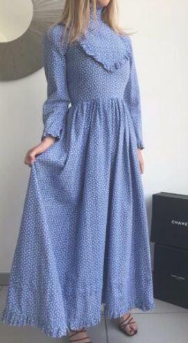 Vintage Laura Ashley 70,s Blue Prairie Dress Maxi Wales Iconic Carno | eBay Prarie Dresses, Country Punk, Laura Ashley Fashion, Fall Outfits Pinterest, Prarie Dress, Textiles Inspiration, Vintage Dresses For Sale, Prairie Dresses, Vintage Prairie Dress