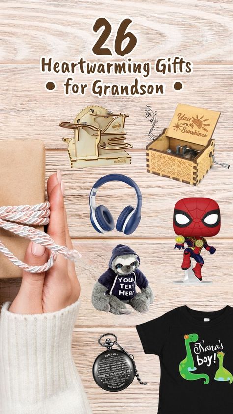 there are different kinds of gifts for grandson out there, and you can categorize them by age. We have compiled a list of adorable gifts that you can give to your precious grandson. Check it out! #giftsforgrandson #giftsforgrandsonboys #giftsforgrandsonbabyboy #giftsforgrandsonsfirstbirthday #giftsforgrandsongraduation #giftsforgrandsonsbaptism #grandsongifts #grandsongiftsbabyboy Gifts For Grandson, Beginning Of Kindergarten, Kindergarten Gifts, Grandson Birthday, Homemade Birthday, Baby Boy First Birthday, Grandson Gift, Diary Gift, Birthday Gift Wrapping