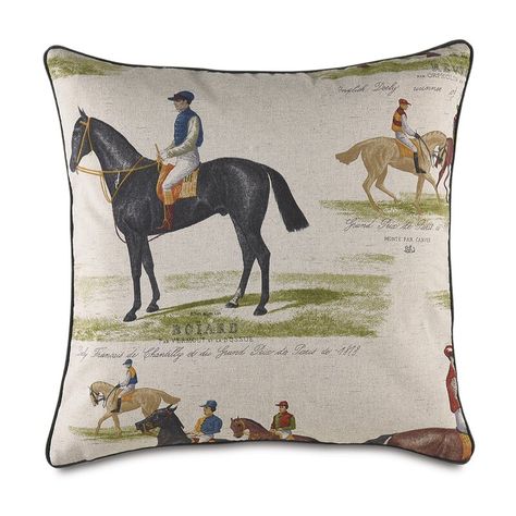 Horse Throw Pillows, Classic Bedding, Houndstooth Fabric, Tassel Pillow, Barclay Butera, Eastern Accents, Luxury Bedding Collections, Designer Bedding Sets, Horse Blankets