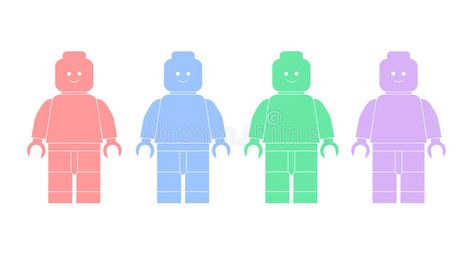 Lego Illustrations, Men Editorial, Lego Men, Illustration Of People, Colors Illustration, Lego Man, Man Vector, Mens Editorial, Brochure Design Template