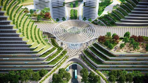 SOM Envisions a Vibrant, Diverse, and Ecological Urban Community in Guangming District, Shenzhen,Courtesy of SOM Som Architecture, Mansion Interior Design, Urban Community, River Delta, Mansion Interior, Design Master, Master Plan, Urban Design, Shenzhen