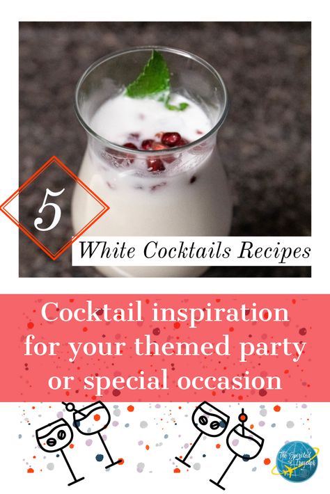 White Holiday Drinks, White Cocktail Recipe, White Christmas Cocktail Recipe, White Christmas Cocktails, White Cocktails Recipes, White Christmas Cocktail, White Drinks Cocktails, White Winter Cocktails, White Cocktail