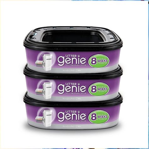 Litter Genie Standard Cat Litter Disposal System Refills- 3pk Cat Liter, Litter Genie, Kitty Litter, Tie A Knot, Cat Box, Plastic Film, Unique Cats, Cat Litter Box, Cat Pet Supplies