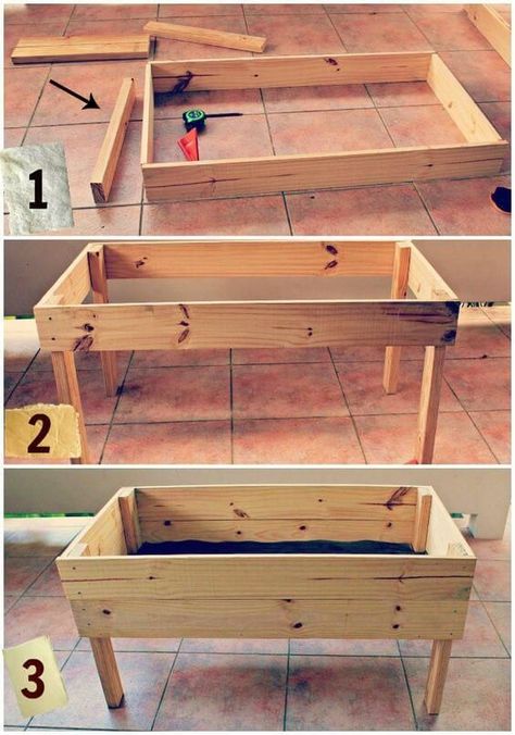 Garden Table Plans, Planters Boxes, Raised Wooden Planters, Raised Garden Bed Plans, Green Gardens, Building A Raised Garden, Diy Raised Garden, Raised Garden Beds Diy, Coffee Flower