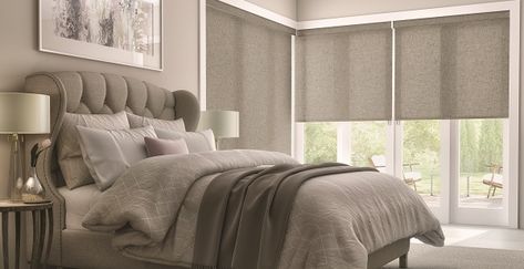 6 Ways To Create A Soothing Bedroom Roll Down Shades, Fabric Roller Shades, Window Roller Shades, Select Blinds, Bedroom Blinds, Shade Store, Custom Blinds, Custom Shades, Modern Windows