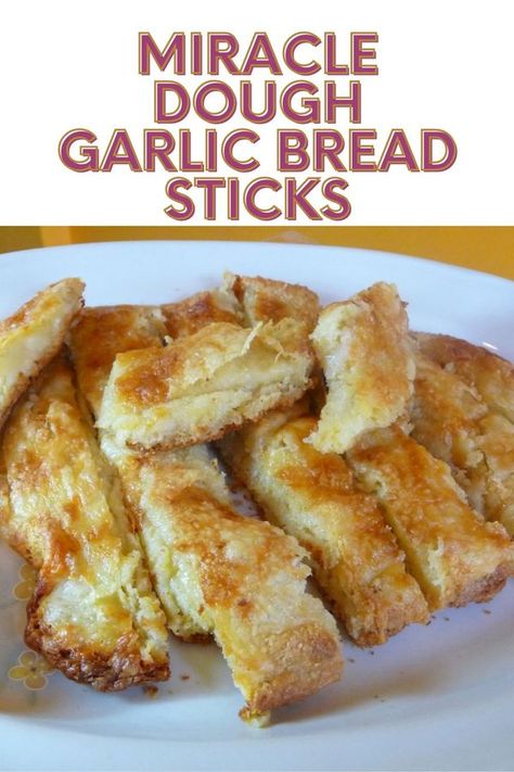 LowCarbFriends | **MIRACLE DOUGH GARLIC BREAD STICKS ~ ***I loved this recipe and will make it fairly often | Facebook Crispy Garlic Bread, Garlic Bread Sticks, Garlic Breadsticks, Crispy Garlic, Bread Sticks, Healthy Bread, Vegan Cream Cheese, Cheese Sticks, Breadsticks