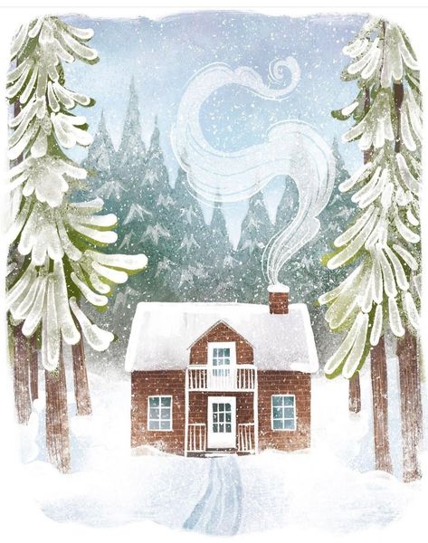 Advent Challenge, Winter Wonderland Card, Coming Home For Christmas, Winter Illustration, Family Christmas Cards, Illustration Art Drawing, Fall Watercolor, Winter Painting, Winter Love