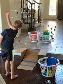 Toddler Approved!: Easy Ball Launch Activity for Kids Team Meeting Ideas, Sports Activities For Kids, Summer Camp Activities, Activity Bags, Teaching Game, Exercise Activities, Gross Motor Activities, Kids Moves, Motor Skills Activities