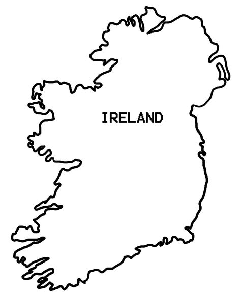 Map Outline Of Ireland Tattoo, Ireland Outline Tattoo, Ireland Embroidery, Country Sketches, Ireland Drawing, Lino Ideas, Monthly Ideas, Ireland Tattoo, Map Of Ireland