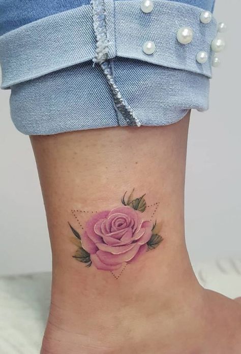 Tattoo Artist Jacke Michaelsen - Tattoonomy Coloured Rose Tattoo, Tasteful Tattoos, Rose Tattoo Design, Little Tattoos, Best Tattoo, Rose Tattoos, Rose Tattoo, Color Tattoo, Lotus Flower Tattoo