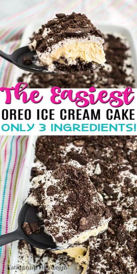 3 Ingredient Ice Cream Cake, Oreo And Ice Cream Dessert, Quick Ice Cream Cake, Oreo Ice Cream Cake Recipe Easy, Easy Ice Cream Cake 3 Ingredients, Diy Cookies And Cream Ice Cream Cake, 3 Ingredient Oreo Ice Cream, Diy Oreo Ice Cream Cake, Oreo Cookie Ice Cream Cake