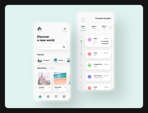 Trip Planner App, Desain Ux, Infographic Layout, To Do Planner, Planning App, Directory Design, App Interface Design, User Flow, Vacation Activities