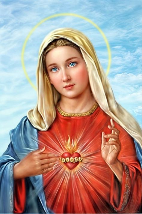 Cr Ideas, Mother Mary Images, Catholic Pictures, Mothers Heart, 19th Century Paintings, Queen Of Heaven, Jesus Photo, Ayat Alkitab, Blessed Mother Mary