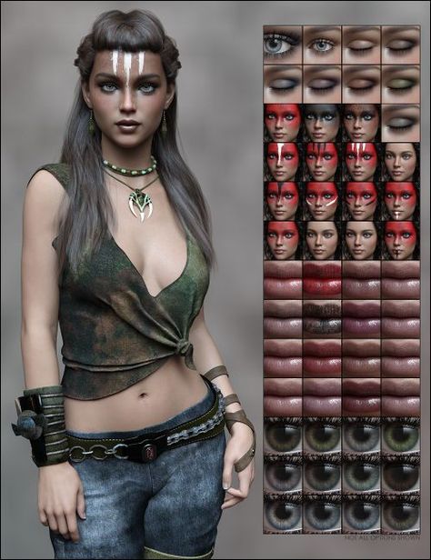 SASE Nevaeh for Genesis 8 Female | 3D Character for Daz Studio #3dmodel #dazstudio Random Oc, Character Female, Daz 3d, Daz Studio, 3d Software, Soft Makeup, Computer Graphics, Hand Painting, Post Apocalyptic