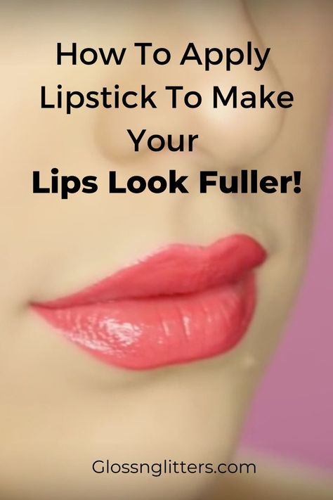 Makeup tips & tricks to make your lips look bigger | glossnglitters.com How To Make Fuller Lips, How To Line Lips To Look Bigger, How To Make Lips Look Bigger, How To Make Lips Look Fuller, Make Lips Look Fuller, How To Make Your Lips Look Fuller, Making Lips Look Fuller, Fuller Lips, Make Lips Bigger With Makeup