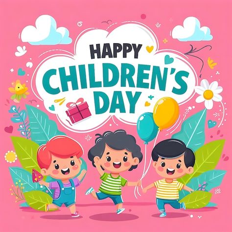 Happy Children Day Images, Happy Children's Day Poster Design, School Decorations Diy, Children's Day Greetings, Happy Childrens Day Poster, Happy Children's Day Poster Design Idea, Girl Child Day Poster, International Girl Child Day Posters, Children's Day Poster