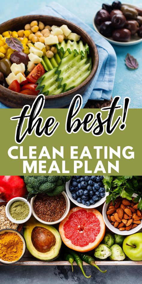 Clean Eating Challenge, Clean Meal Plan, Clean Eating Menu, Clean Eating Plans, Best Diet Foods, 7 Day Meal Plan, Clean Eating Meal Plan, Easy Clean Eating, Carb Meals