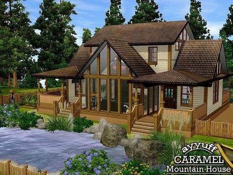 Sims 3 Cc Houses, Sims 3 Interior Design, Sims 3 Lots, Sims 4 Mountain House, The Sims 3 House Ideas, Sims 2 House Ideas, Sims 3 Houses, Sims 3 Houses Plans, Sims3 House