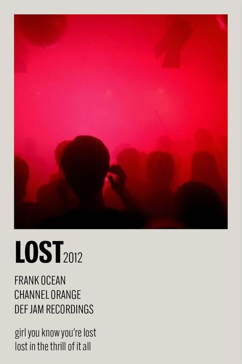 Frank Ocean Song Poster, Frank Ocean Lost Poster, Lost Frank Ocean, Frank Ocean Channel Orange, Frank Ocean Songs, Frank Ocean Poster, Orange Minimalist, Minimalist Polaroid Poster, Song Posters