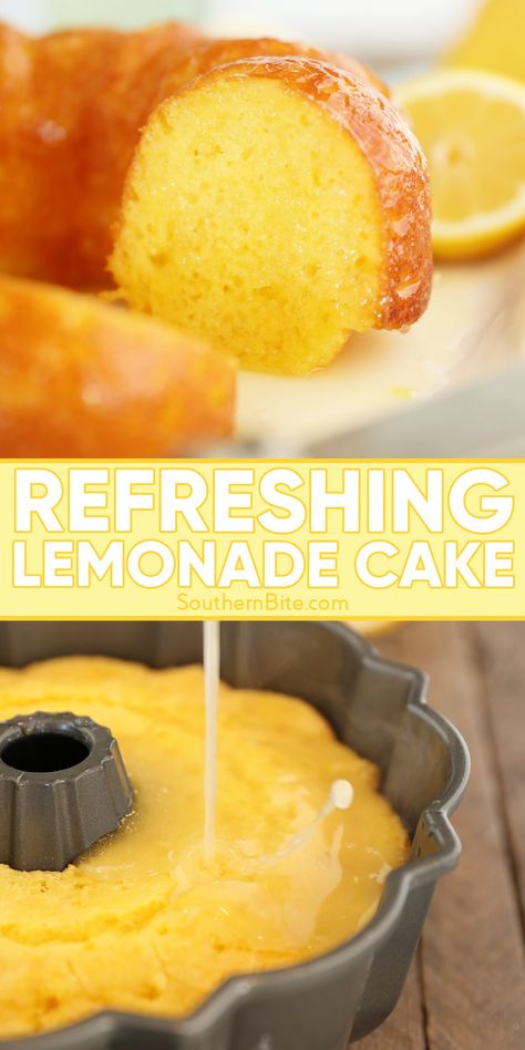 Lemonade Cake Lemonade Cake Recipe, Easy Lemonade, Lemon Cake Mix Recipe, Lemonade Cake, Lemon Cakes, Cake Mug, Lemon Bundt Cake, Cake Mixes, Lemon Cake Mixes