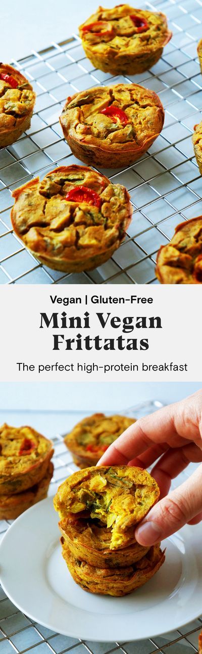 Low Calorie Breakfast, High Protein Vegan Breakfast, Chickpea Flour Recipes, Mini Frittatas, Tofu Recipes Vegan, Silken Tofu, High Protein Vegan, A Healthy Breakfast, Vegan Sausage