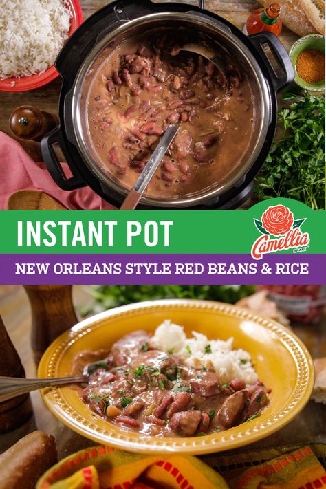 Instapot Red Beans No Soak, Instapot Red Beans, Red Beans Instant Pot, Instant Pot Beans, Rice Instant Pot, Red Beans Recipe, Keto Sides, Pot Food, New Orleans Style