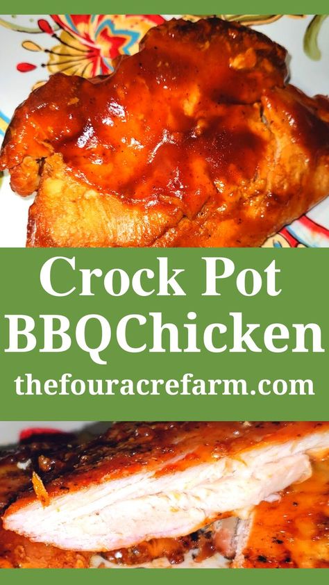 This BBQ Chicken is so easy to make, and my family loves it! Crock Pot BBQ Chicken has all the bbq flavor without the hassle of a grill. Easy 5 ingredient BBQ Chicken recipe. Chicken | Thighs | Breasts | Oven | Baked | Healthy | Easy | BBQ | Sauce | Dinner | Recipes | Breast | #chicken #bakedchicken #thighs #breast #tender #juicy #easyrecipe #dinner #tenders #dinnerideas #dinnerrecipes #chickendinner #oven #baked #mealprep #lunch #sauce #bbq #family #quick #grill #picnic #family #supper Barbeque Chicken Crockpot, Crockpot Bbq Chicken Breast, Chicken Tenders Oven, Bbq Baked Chicken Breast, Grilled Bbq Chicken Breast, Recipe Chicken Thighs, Crock Pot Bbq Chicken, Mealprep Lunch, Crock Pot Bbq