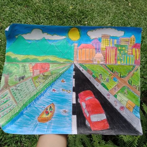 Poster Eco-friendly Healthy Environment Poster, Environment Poster, Sustainable City, City Illustration, Painting Inspo, Healthy Environment, Art Work, Environmentally Friendly, Picnic Blanket