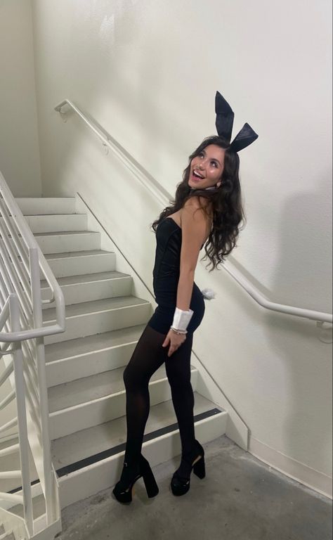 Bunny Costume Dress, Playboy Bunny Outfit, Modest Costumes, Playboy Bunny Outfits, Bunny Halloween Costume, Bunny Costume, Playboy Bunny, Bunny Outfit, Girls Dress Up